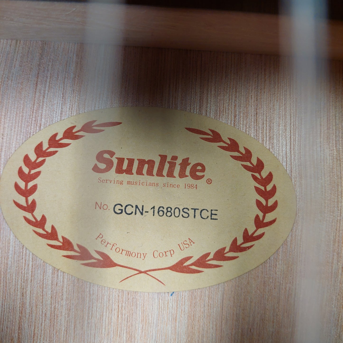 Sunlite Classical Thin Body Guitar Cutaway w/ EQ - GCN-1680STCE