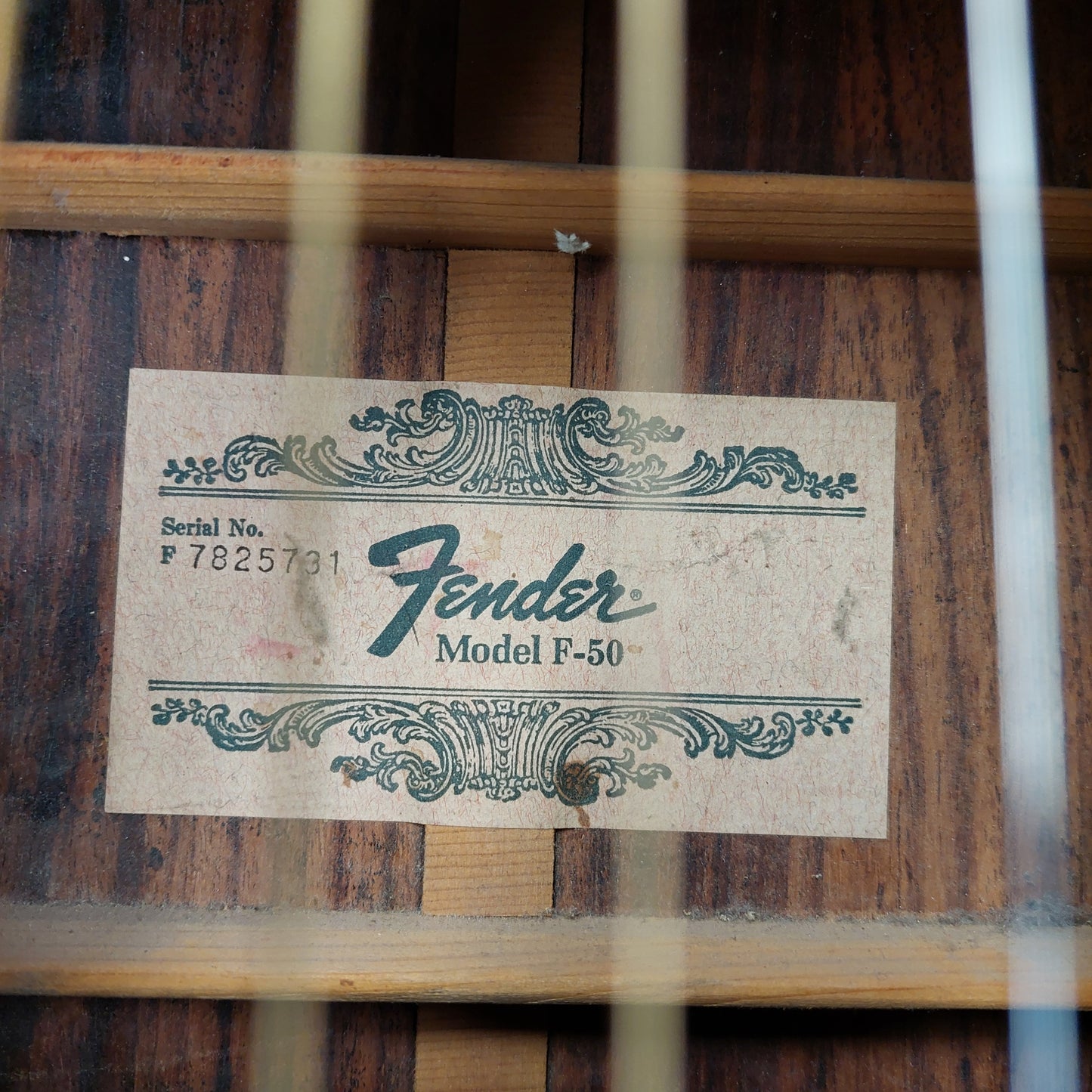 1979 Fender F-50 Acoustic Guitar - Natural "Made In Japan" - SN # 7825791