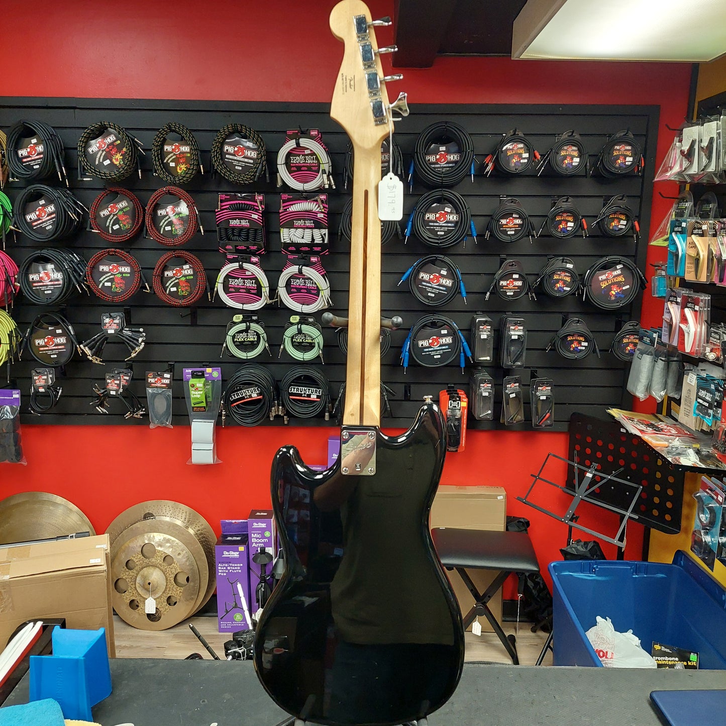 2009 Squier Affinity Bronco Bass - Black "Made In Indonesia" SN# IC090130413