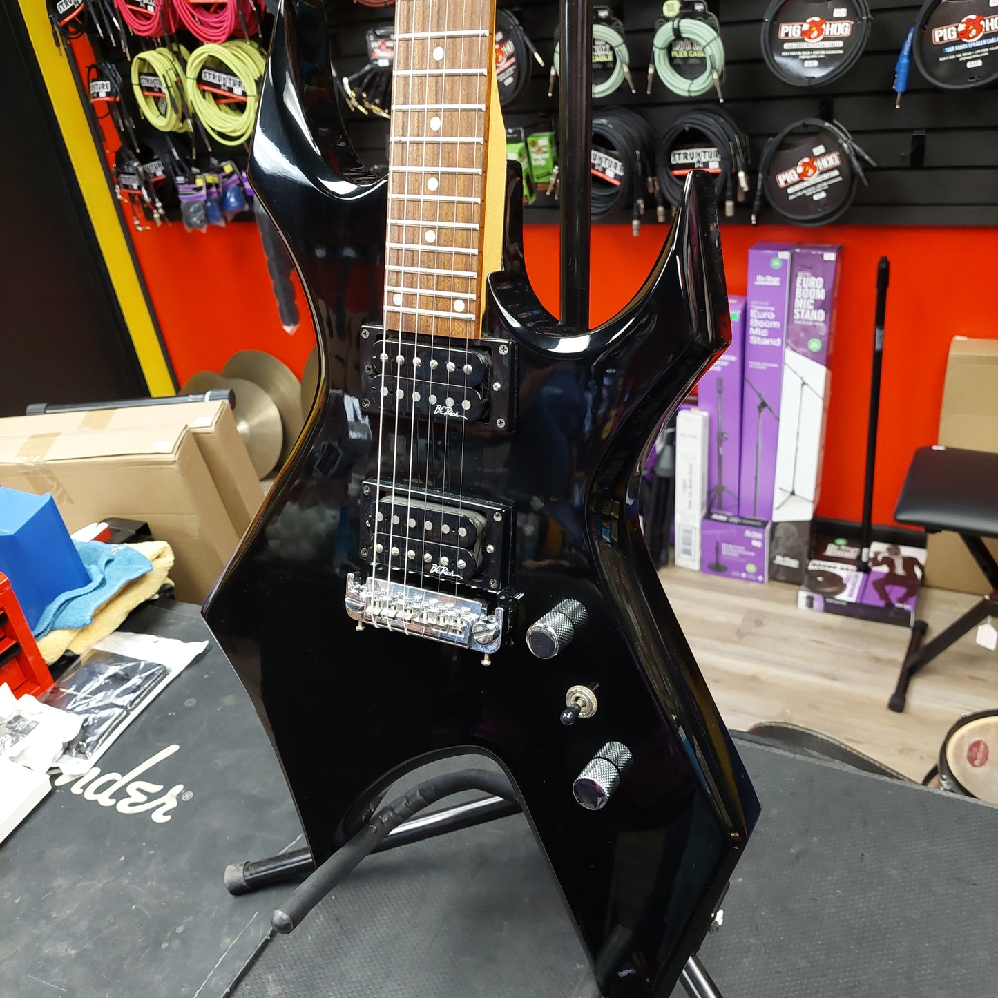 MID 2000's BRONZE by BC RICH WARLOCK ELECTRIC GUITAR - BLACK SN# 42434846
