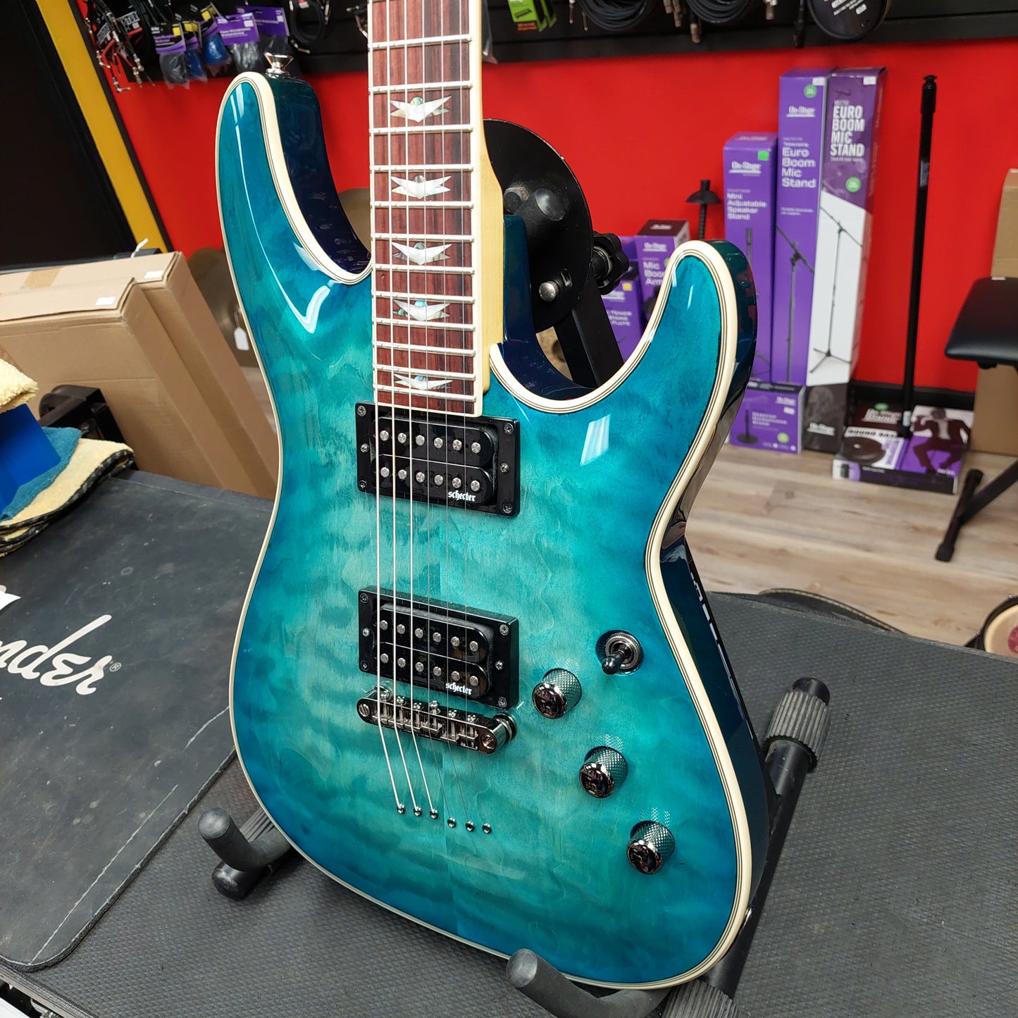 2012 Schecter Omen Extreme-6 Trans Blue Ocean - SN # W122041243