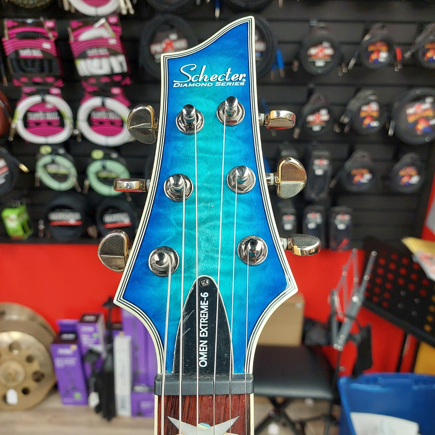 2012 Schecter Omen Extreme-6 Trans Blue Ocean - SN # W122041243