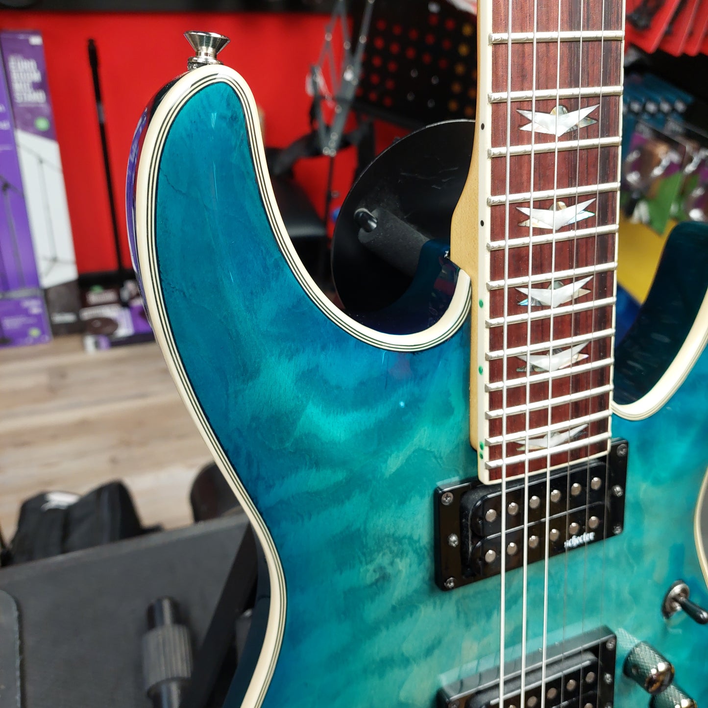 2012 Schecter Omen Extreme-6 Trans Blue Ocean - SN # W122041243
