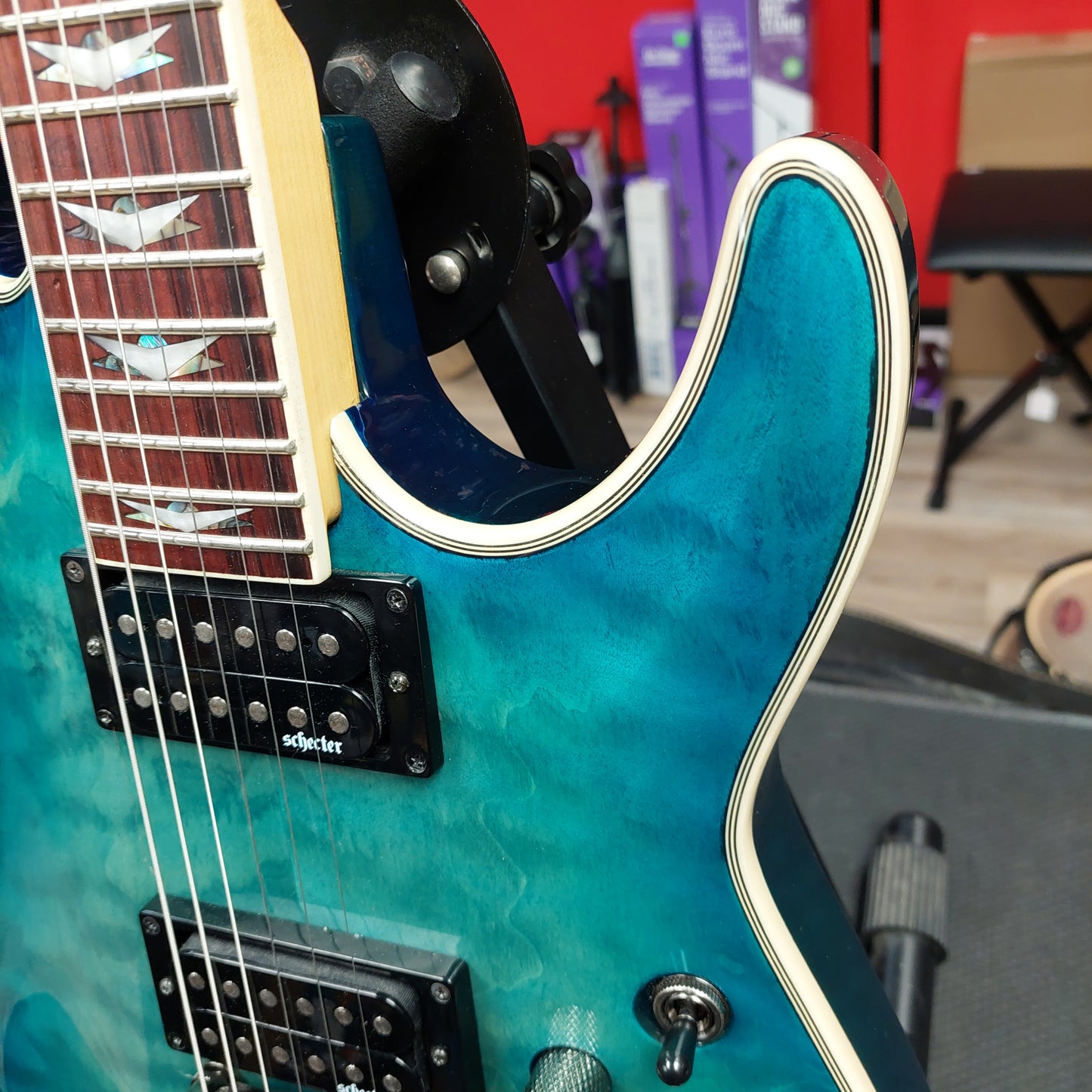 2012 Schecter Omen Extreme-6 Trans Blue Ocean - SN # W122041243