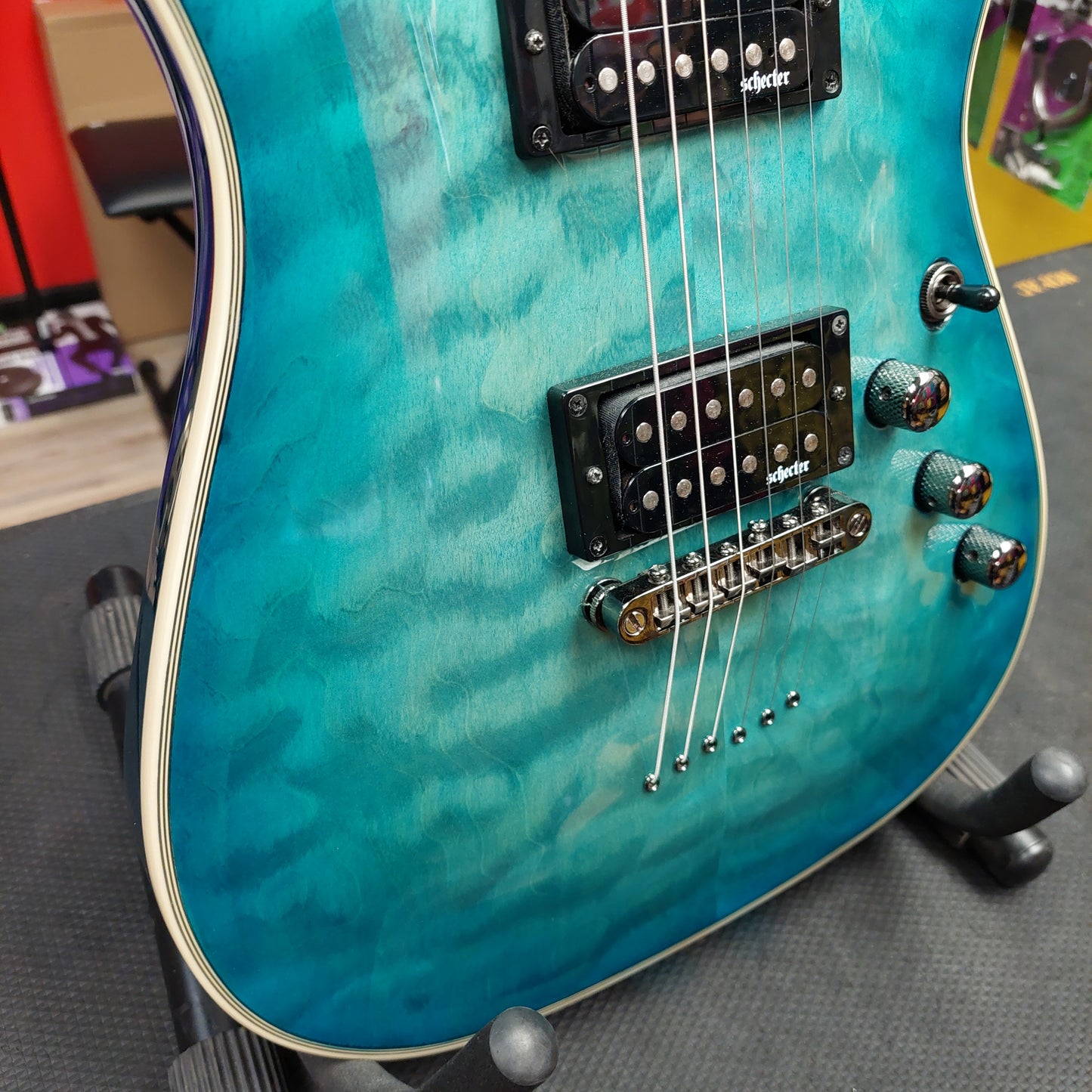 2012 Schecter Omen Extreme-6 Trans Blue Ocean - SN # W122041243