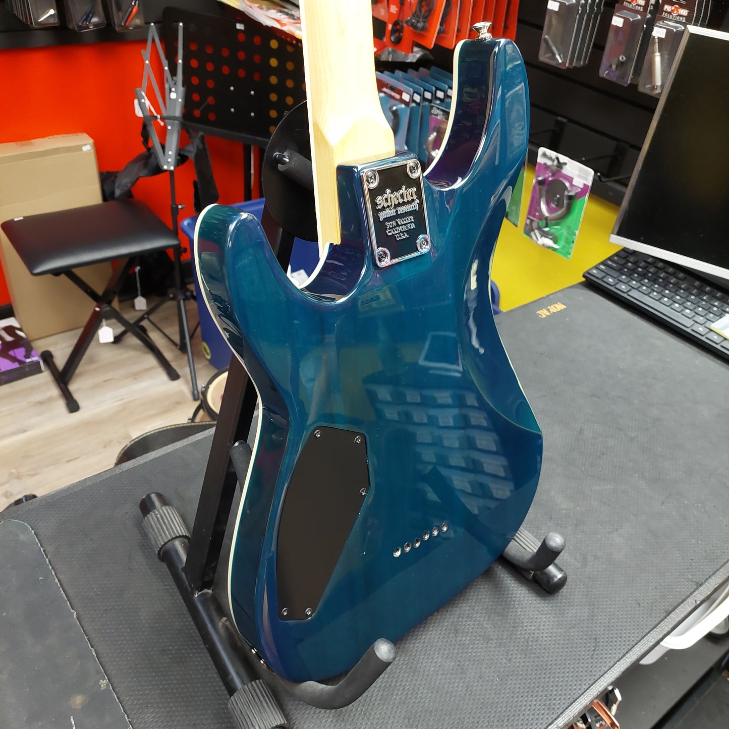 2012 Schecter Omen Extreme-6 Trans Blue Ocean - SN # W122041243