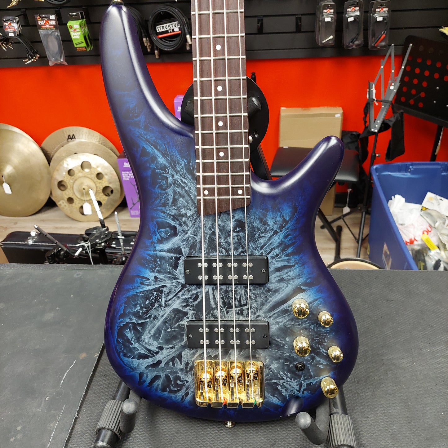 2024 IBANEZ SR300EDX 4-String Electric Bass Guitar - Cosmic Blue Frozen Matte - SN# 240115877