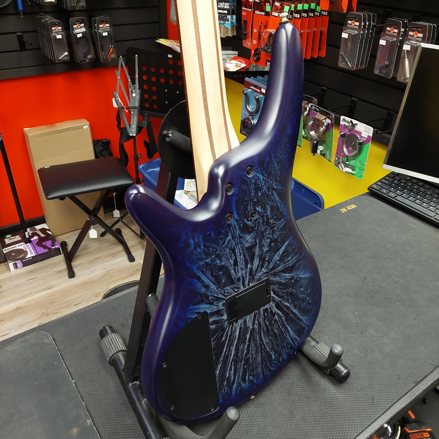 2024 IBANEZ SR300EDX 4-String Electric Bass Guitar - Cosmic Blue Frozen Matte - SN# 240115877