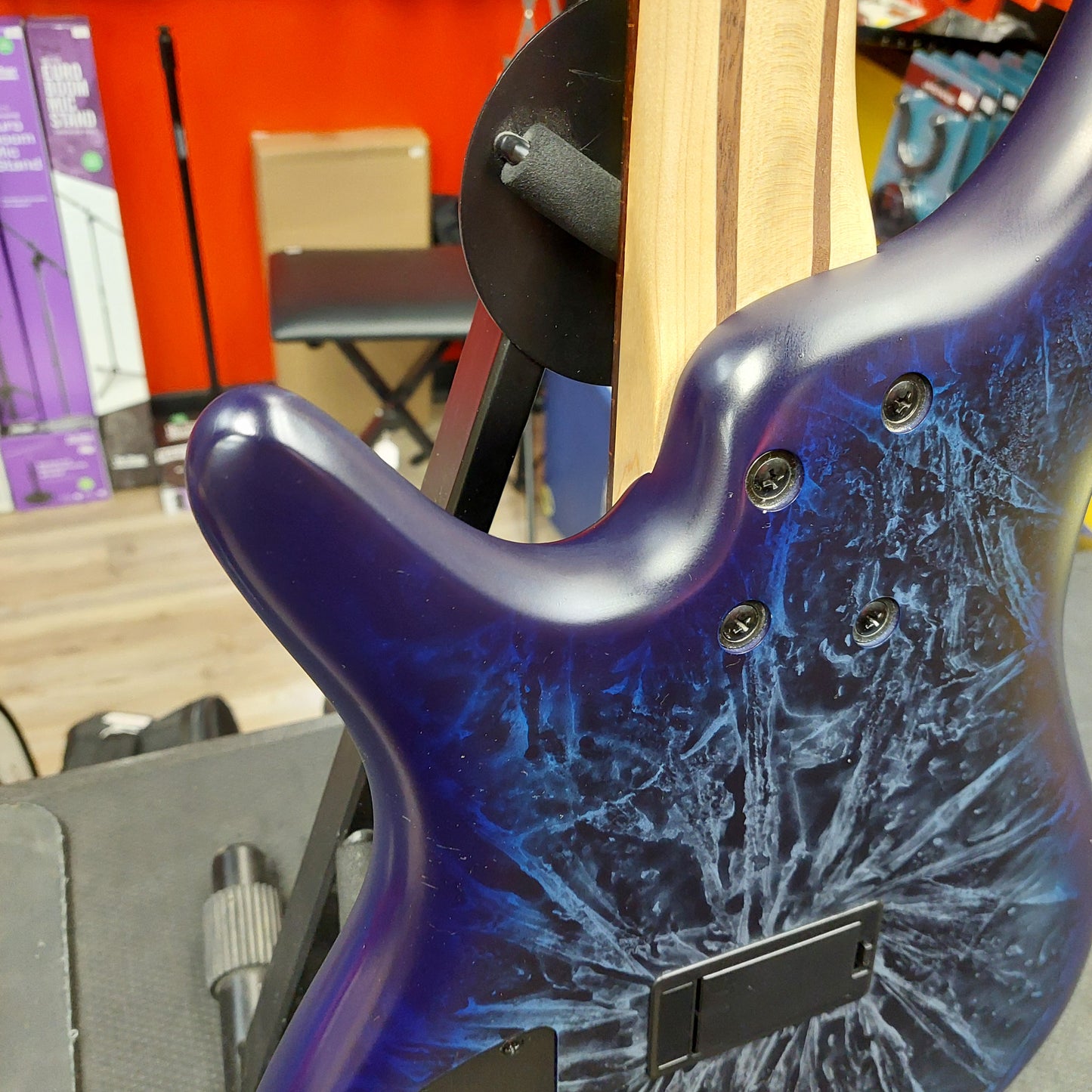 2024 IBANEZ SR300EDX 4-String Electric Bass Guitar - Cosmic Blue Frozen Matte - SN# 240115877