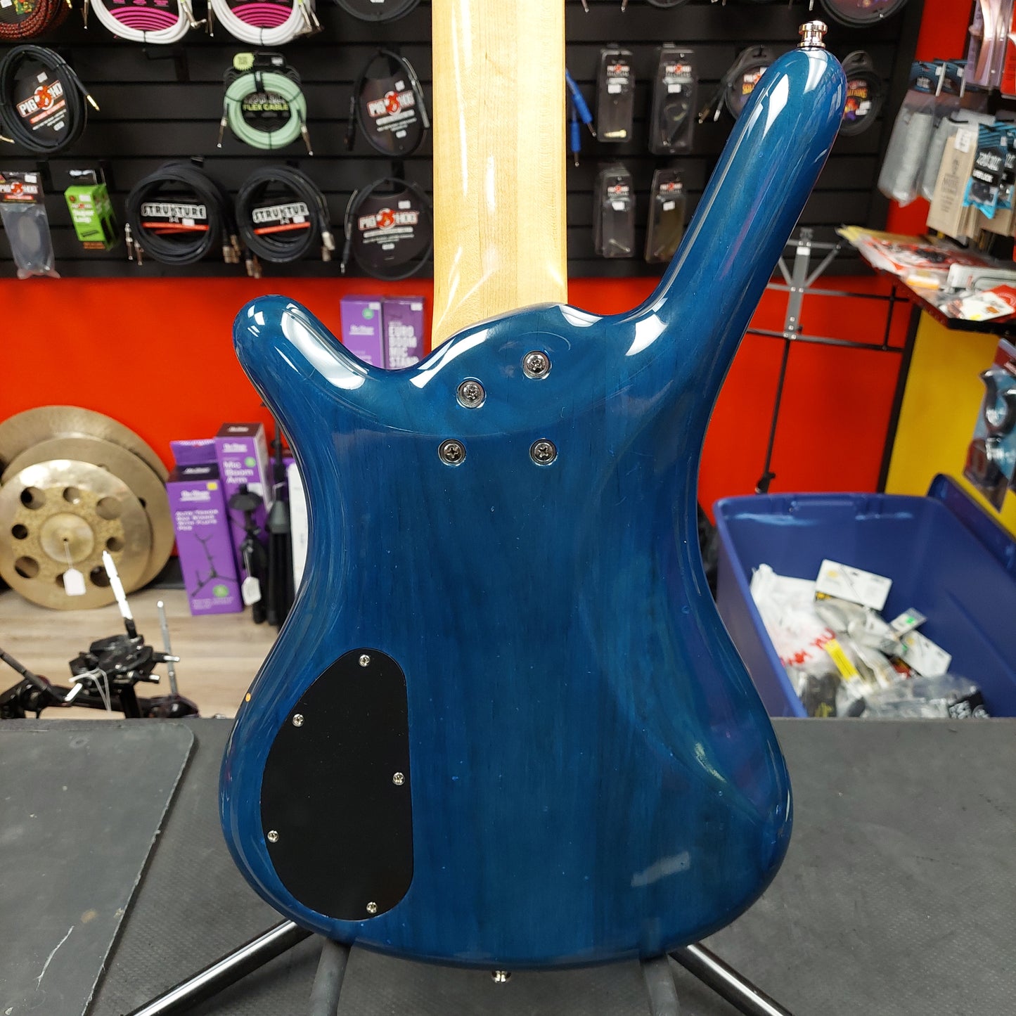2003 Warwick Rock Bass Active 5-String Bass - Ocean Blue Transparent - SN# RBM 013997-03