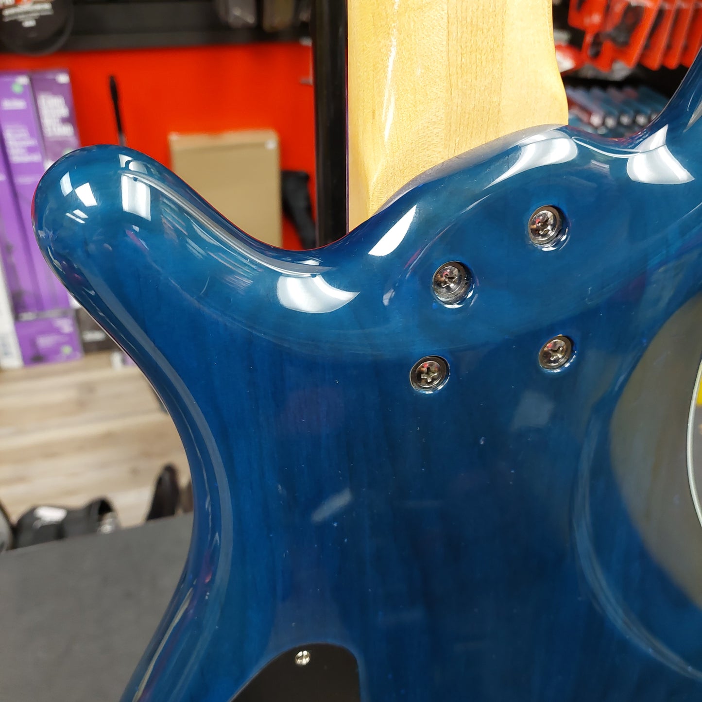 2003 Warwick Rock Bass Active 5-String Bass - Ocean Blue Transparent - SN# RBM 013997-03