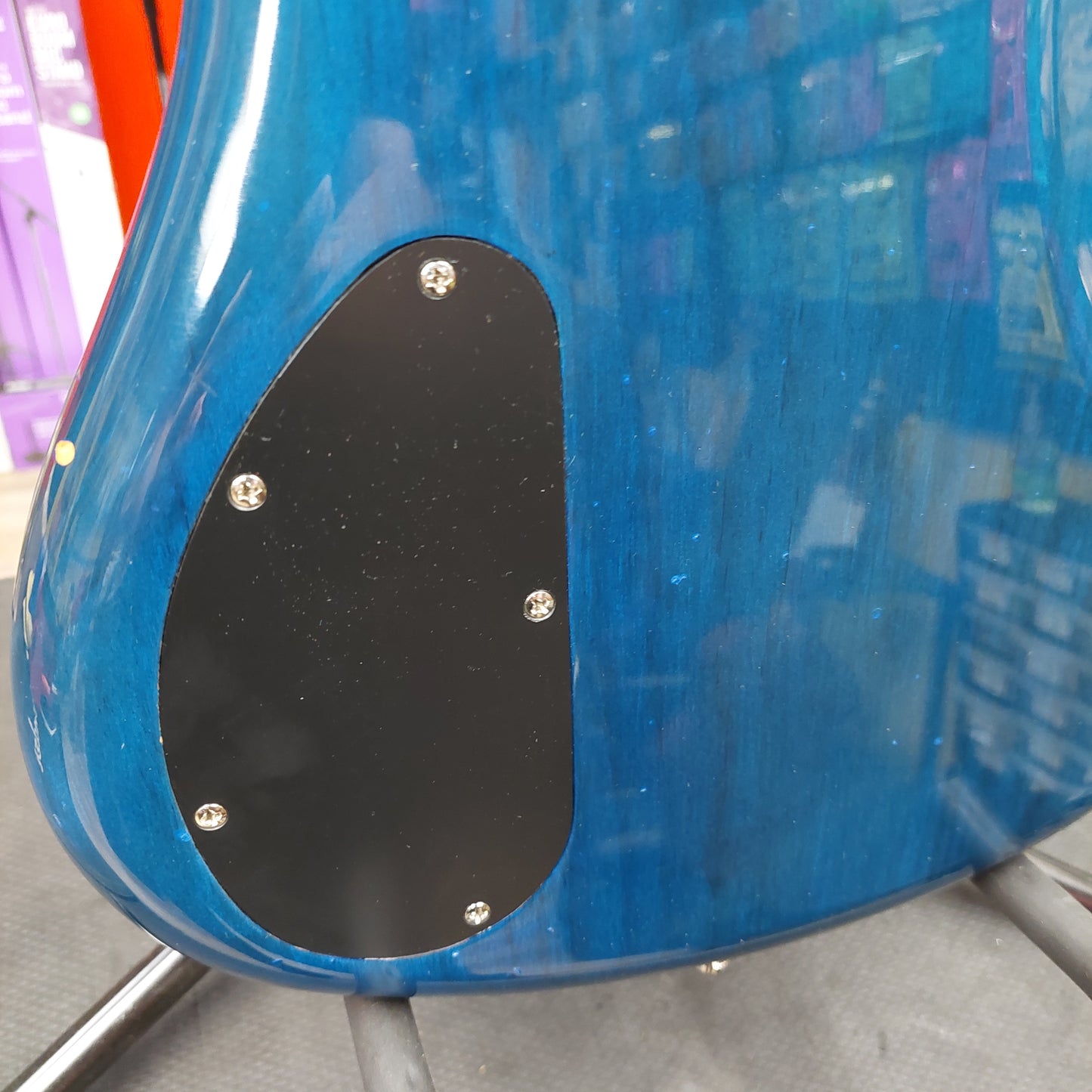 2003 Warwick Rock Bass Active 5-String Bass - Ocean Blue Transparent - SN# RBM 013997-03