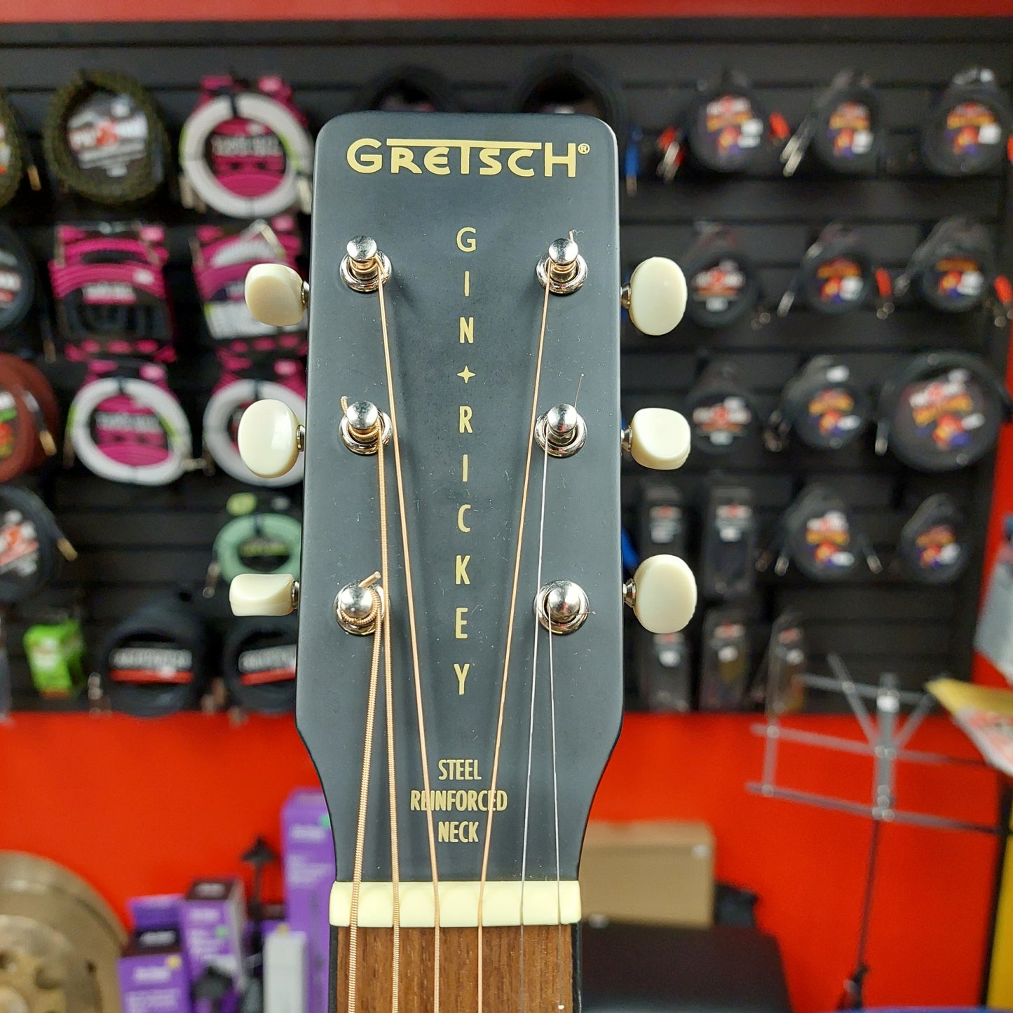 2021 Gretsch G9520E-BLK Gin Rickey Parlor Acoustic/Electric Guitar - SN# IWA2181290