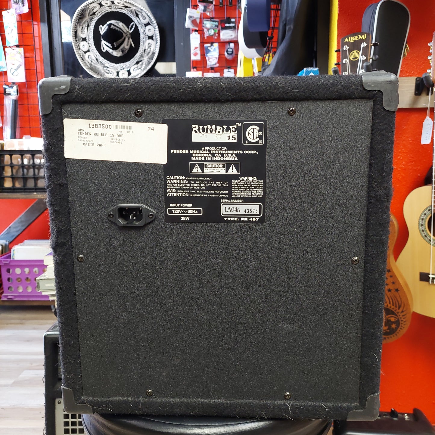 2000's Fender Rumble 15 Bass Amplifier (USED) SN# IA04G43878