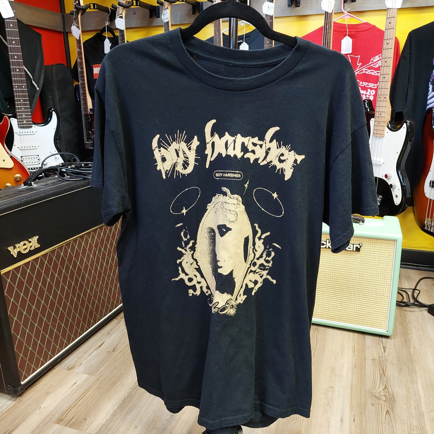 Boy Harsher Face The Time Tee- Black - Large (USED)