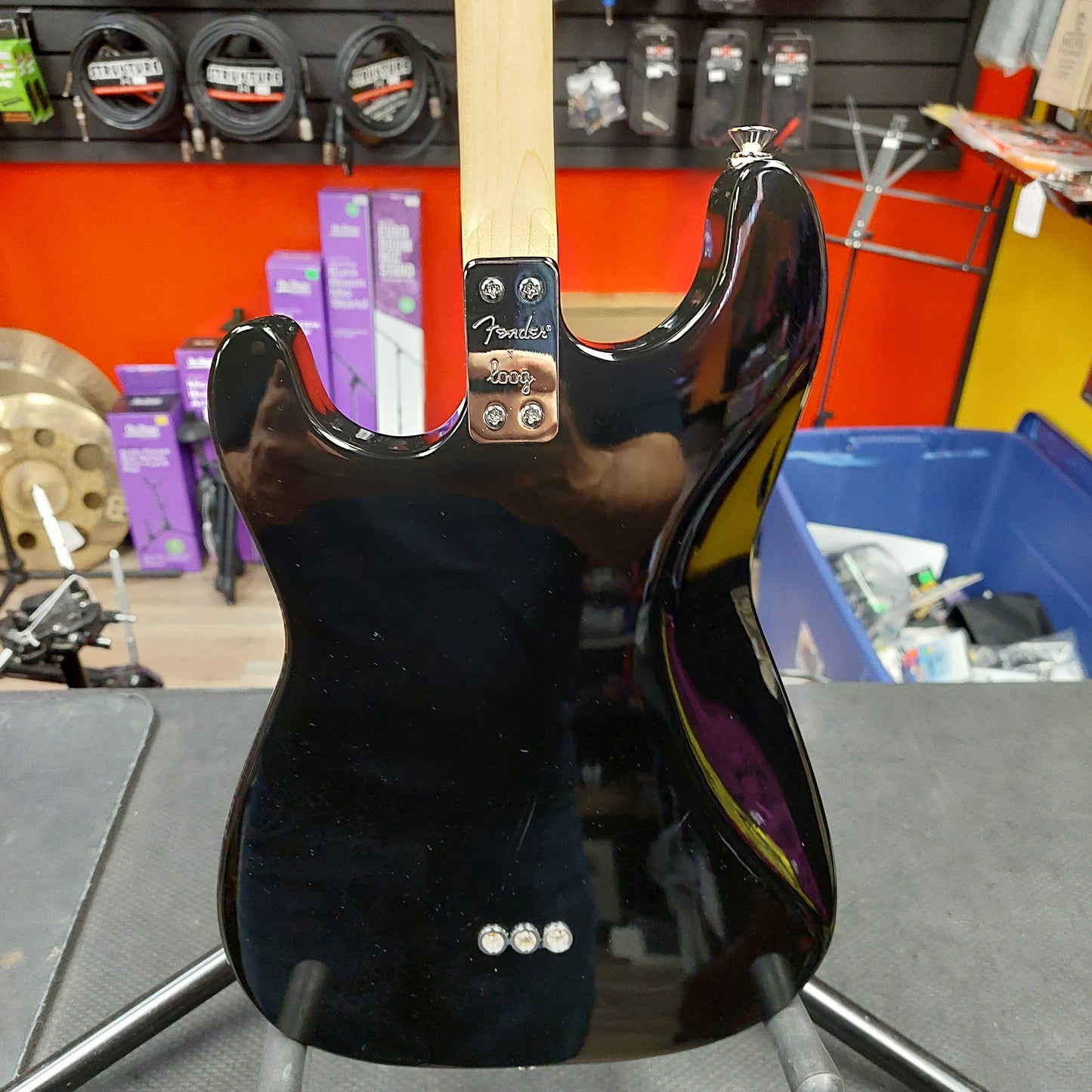 Fender Stratocaster by Loog 3-String Guitar w/ Gig Bag - Black (USED)