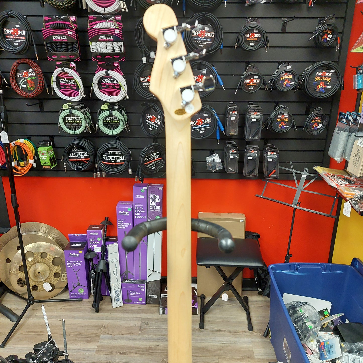 Fender Stratocaster by Loog 3-String Guitar w/ Gig Bag - Black (USED)