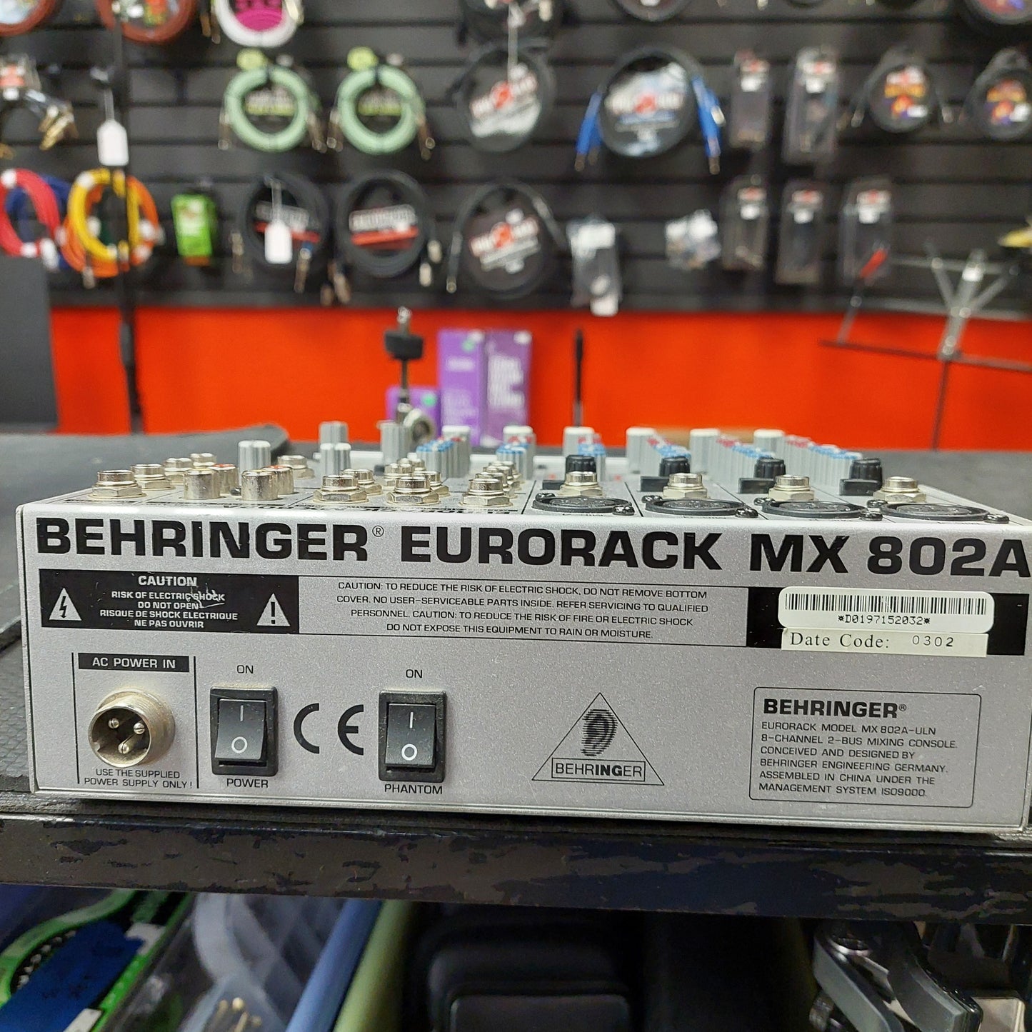 BEHRINGER EURORACK MX802A Compact Mixer (USED) "No Power Supply"
