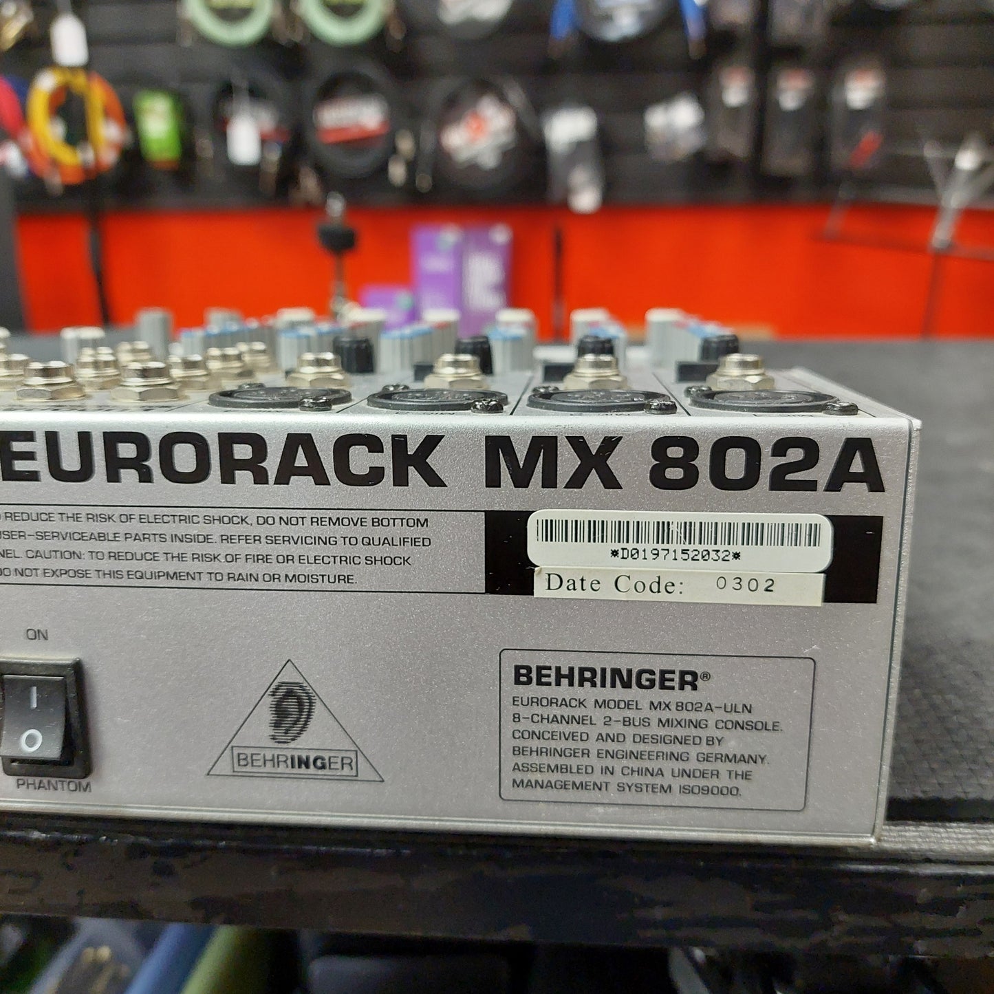 BEHRINGER EURORACK MX802A Compact Mixer (USED) "No Power Supply"