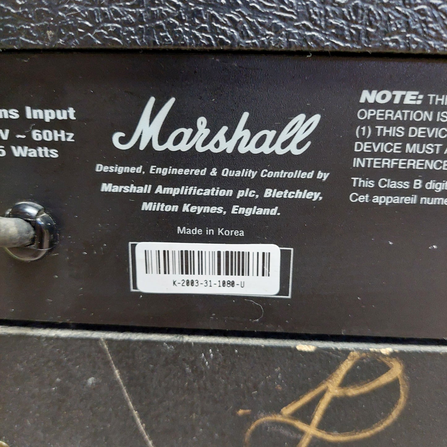 Marshall MG15DFX Guitar Amp (USED) SN# KH311080U