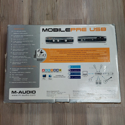 M-AUDIO MOBILEPRE USB Bus-Powered Preamp & Audio Interface (USED)
