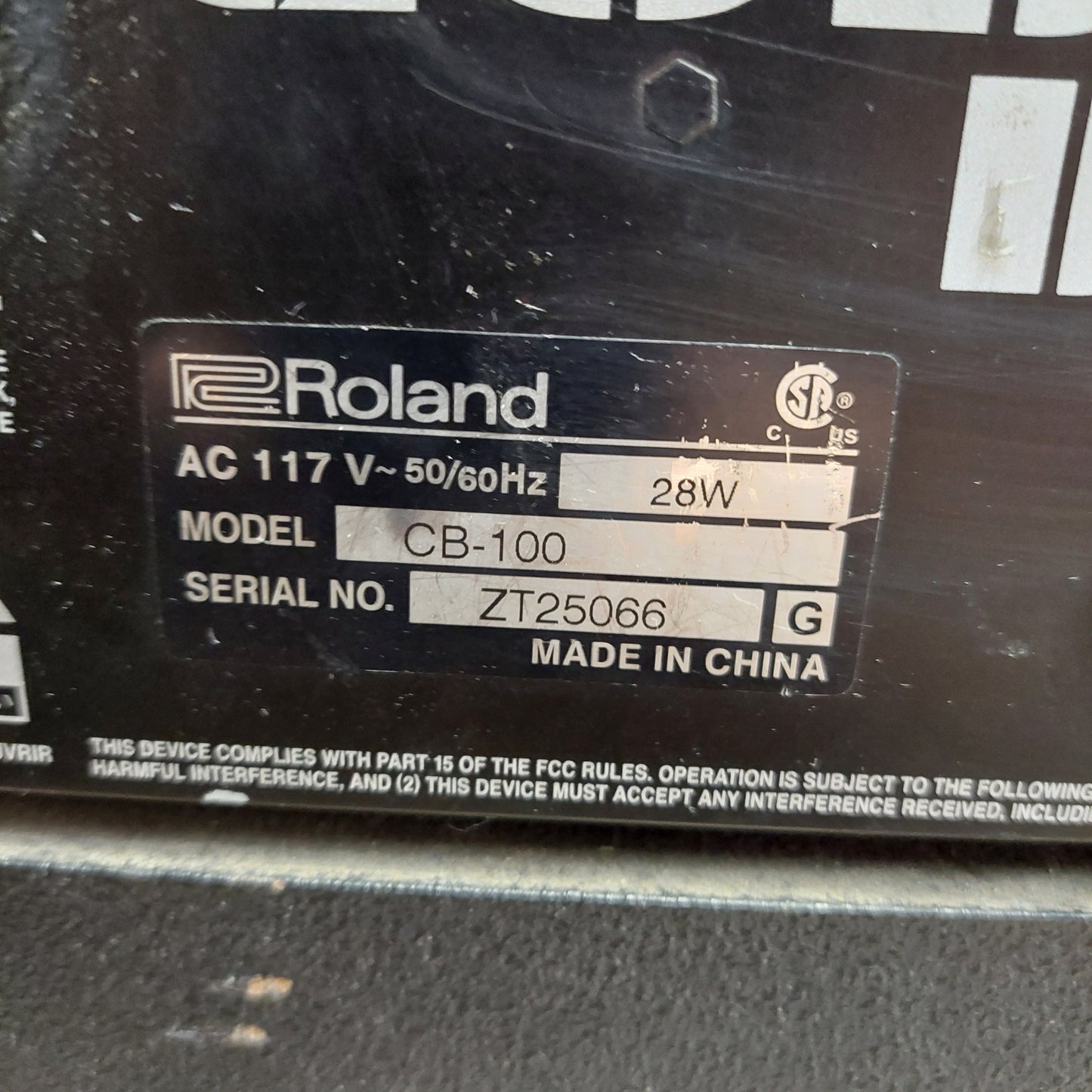 Roland CB100 Cube 100 Bass Combo Amplifier (USED) SN# ZT25066