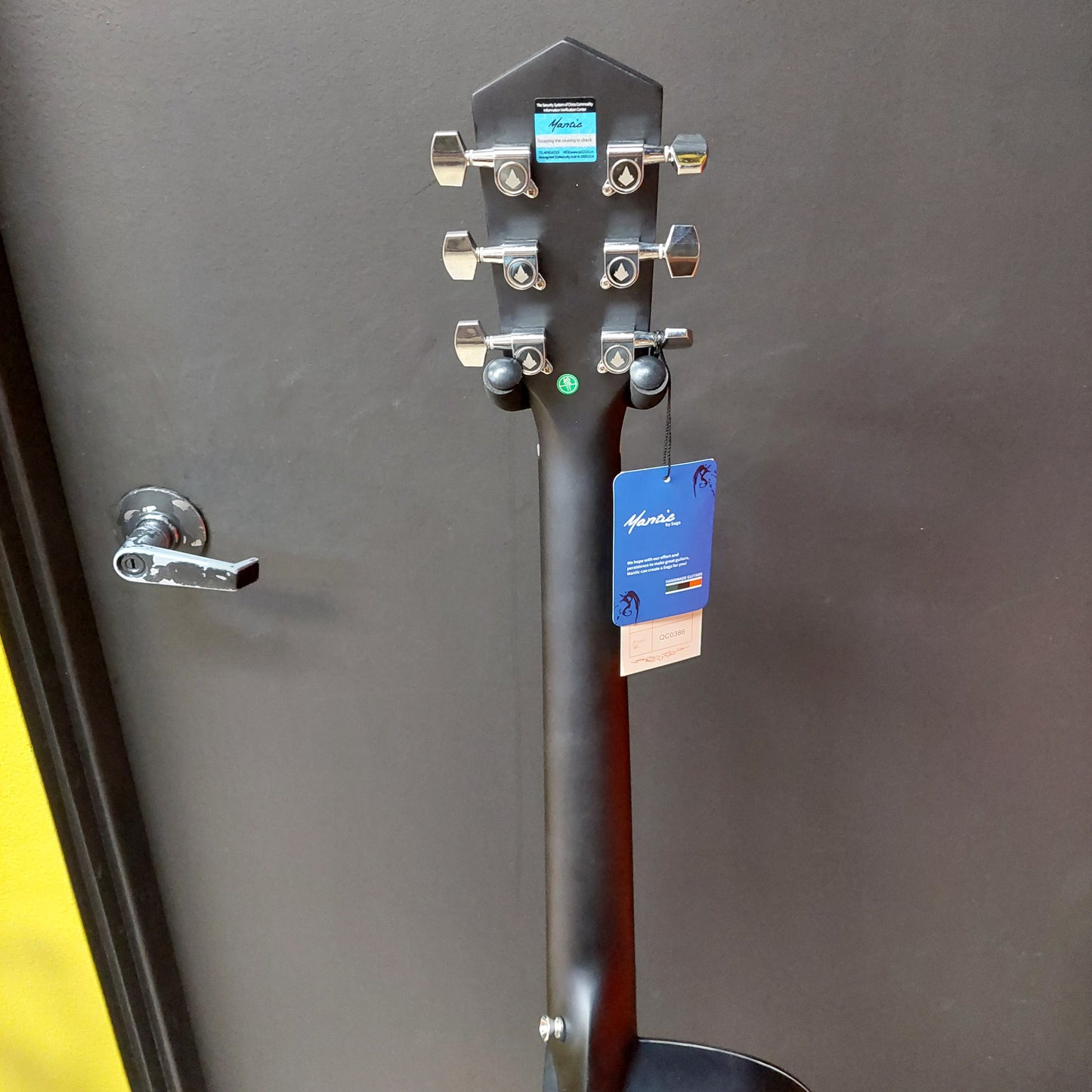 Mantic GT-1GCBK OM Acoustic Guitar - Black