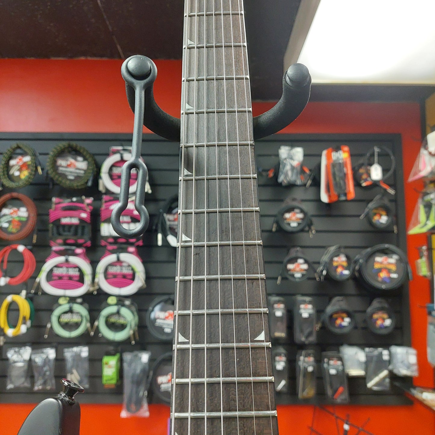2021 Jackson JS22 7-String Electric Guitar - Black SN# CWJ2148351 "Missing Truss Rod Cover"