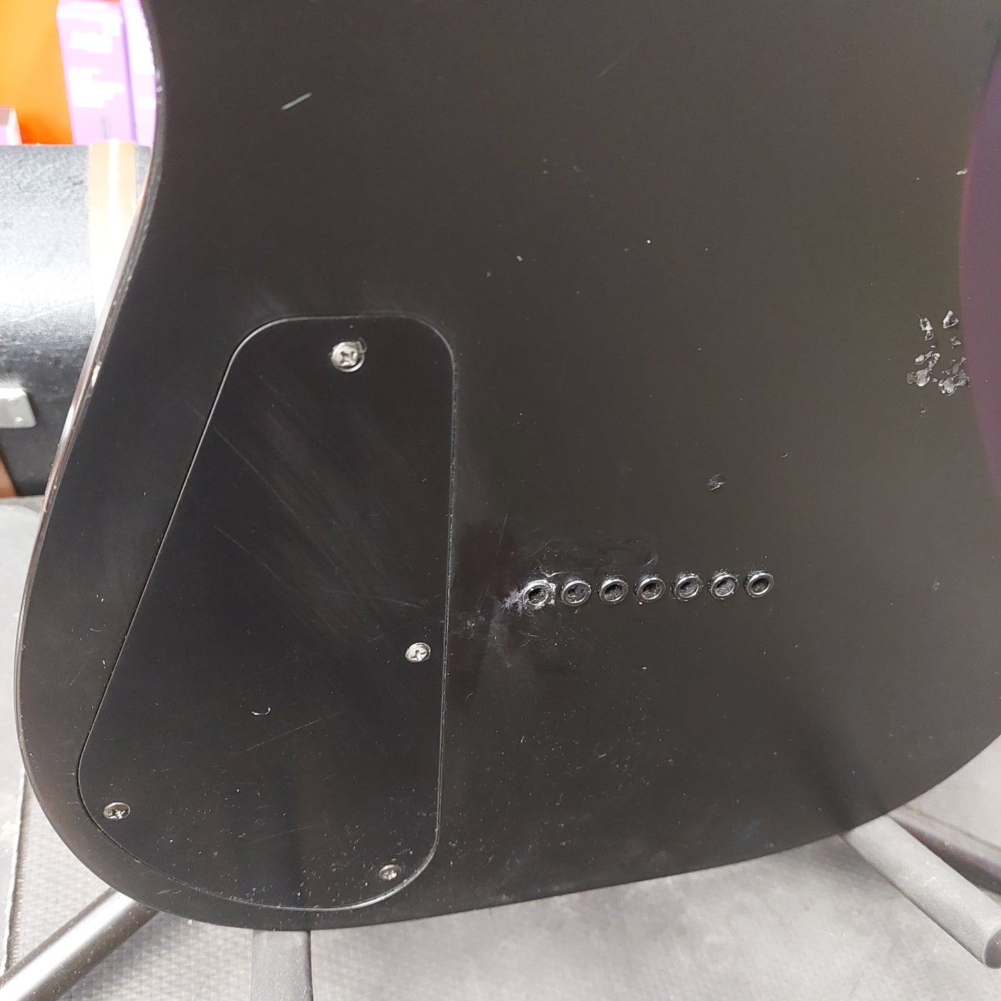 2021 Jackson JS22 7-String Electric Guitar - Black SN# CWJ2148351 "Missing Truss Rod Cover"