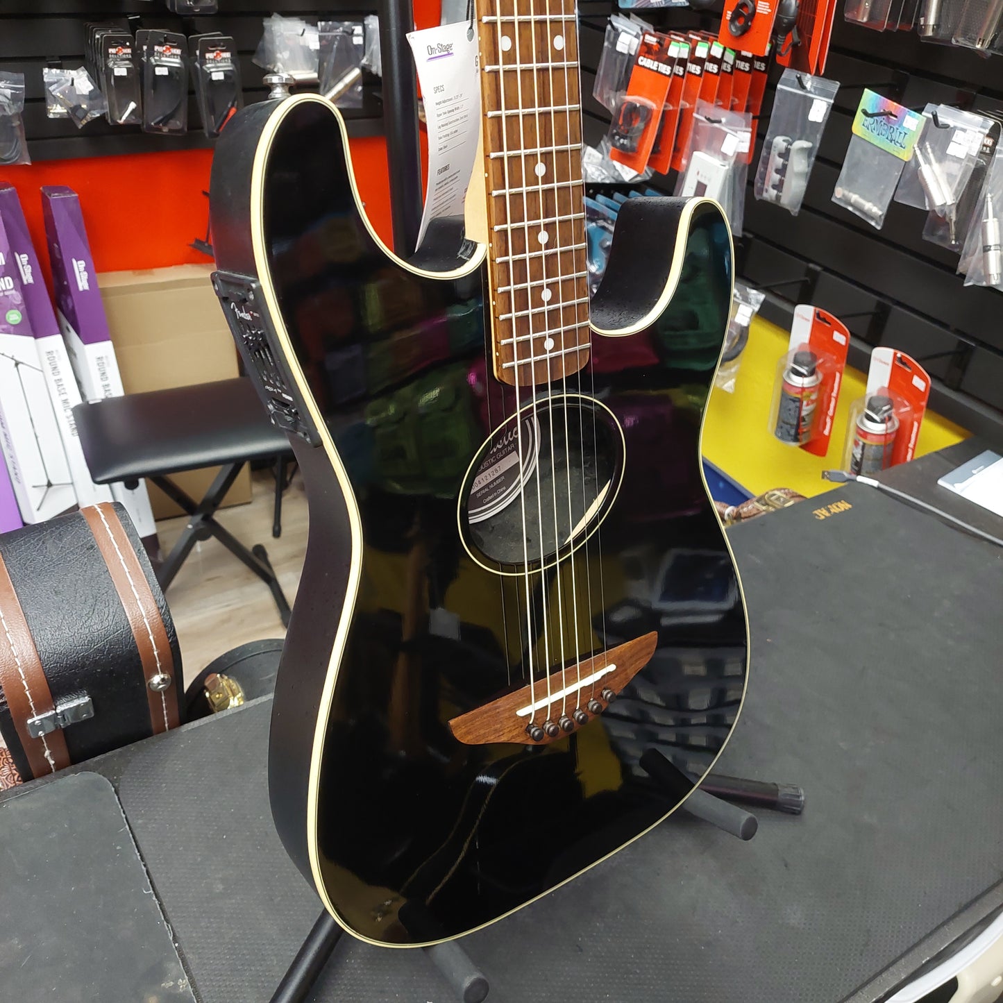 2004 Fender Original Stratacoustic Electric Acoustic Guitar - Black SN# CD04121287