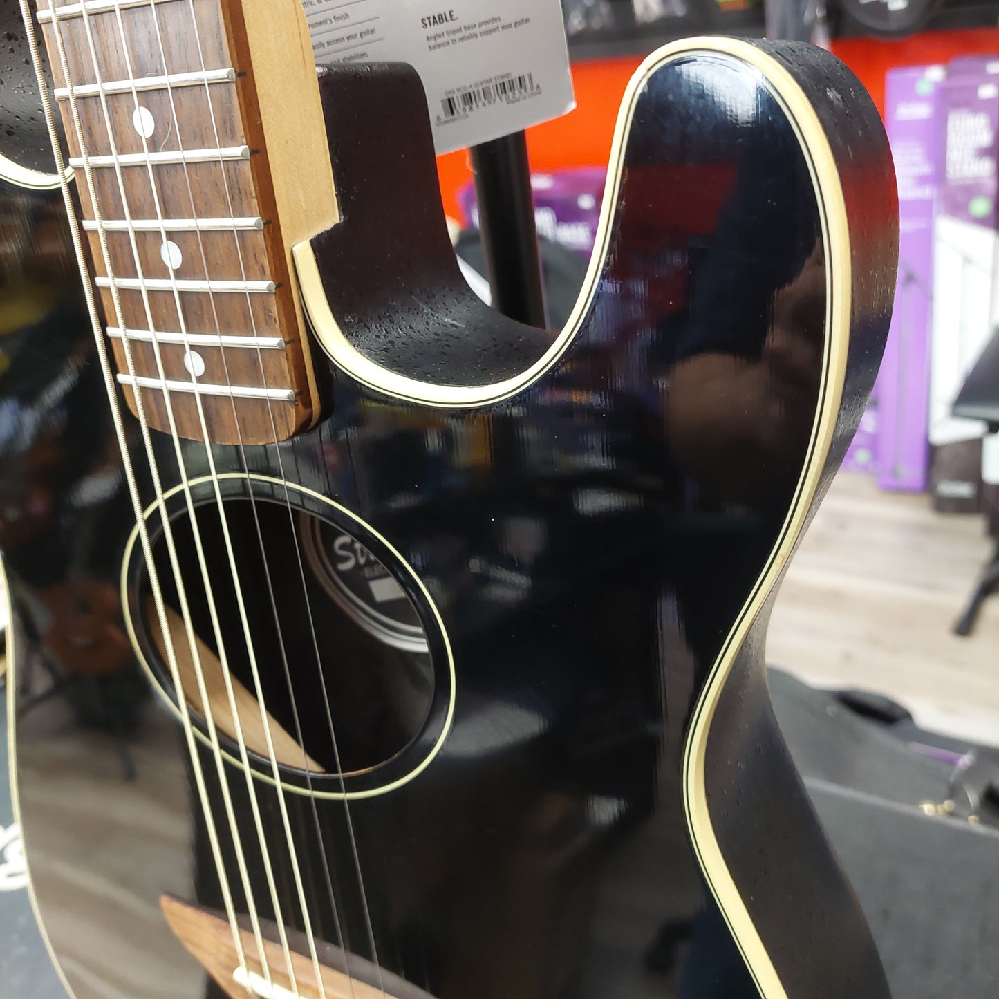 2004 Fender Original Stratacoustic Electric Acoustic Guitar - Black SN# CD04121287