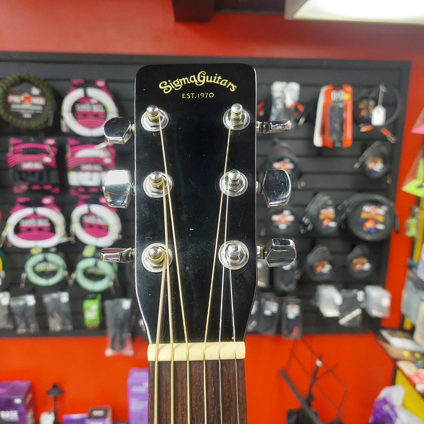 Sigma Guitar DM-4B 6-String Acoustic Guitar - Black Gloss (USED) "Made In Korea" SN# 91091233