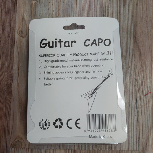JH Guitar Capo For 6-String Guitar - Black