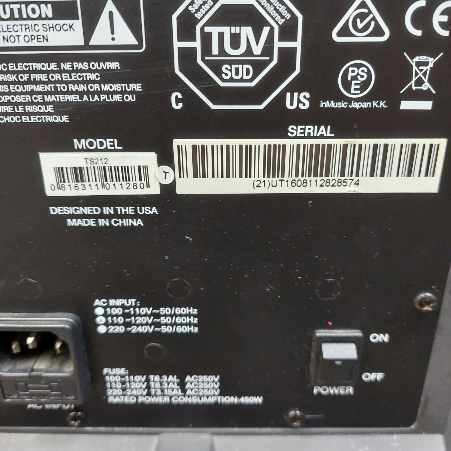 Alto Professional TS212 1100-Watt 12" 2-Way Powered Loudspeaker (USED) SN #(21)UT1608112828574