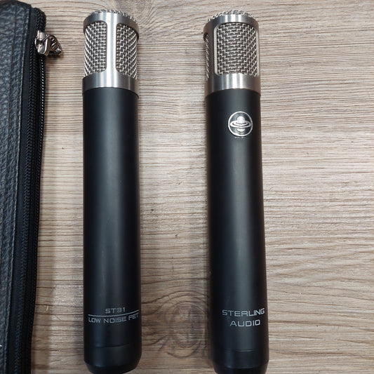 STERLING AUDIO ST31 LOW NOISE FET MICROPHONE SET w/ POUCH (USED)