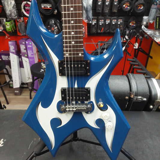 2000's B.C. RICH WARLOCK BRONZE SERIES ELECTRIC GUITAR - BLUE GLOSS SN# 32421290