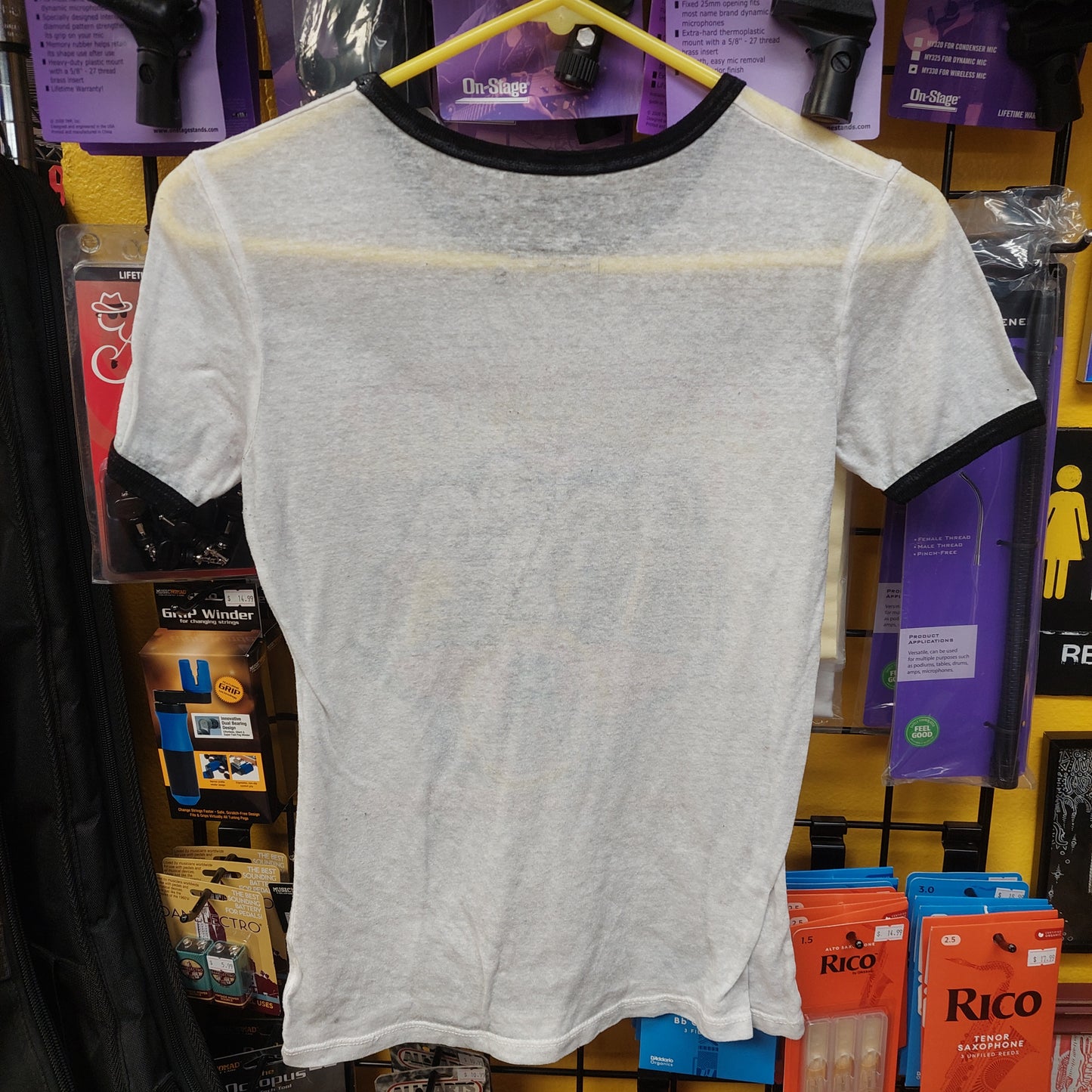 Aerosmith "Rock In A Hard Place" Women's Graphic Ringer Tee - Small - White (USED)