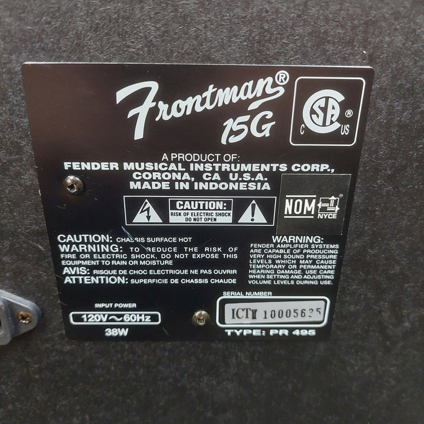 2000's Fender Frontman 15G Series II 2-Channel 15-Watt 1x8" Guitar Amplifier SN#ICTI100005625