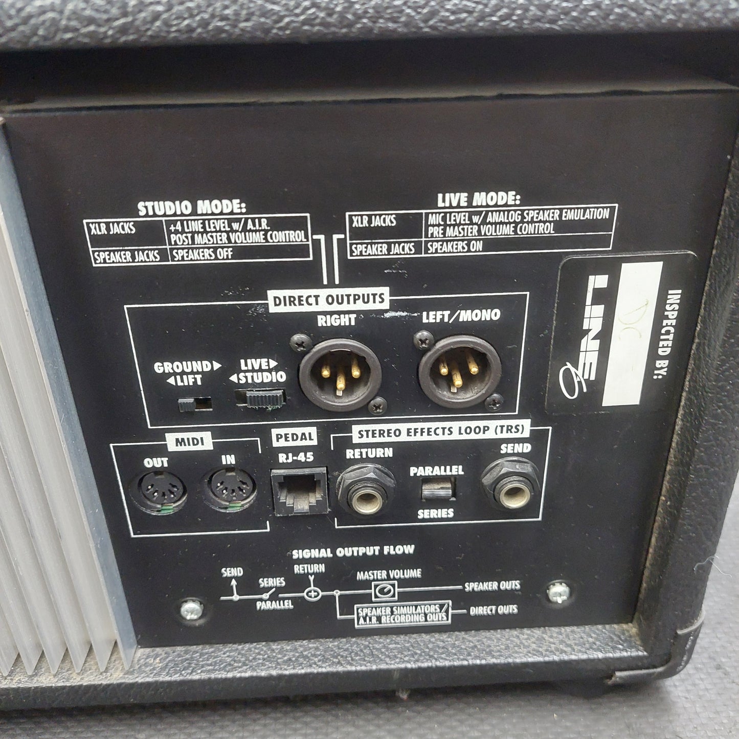 2000's Line 6 Flextone II HD 100 Watt Stereo Digital Modeling Guitar Amp Head (USED) SN# (21)FH21A5203000530 "Made In USA"