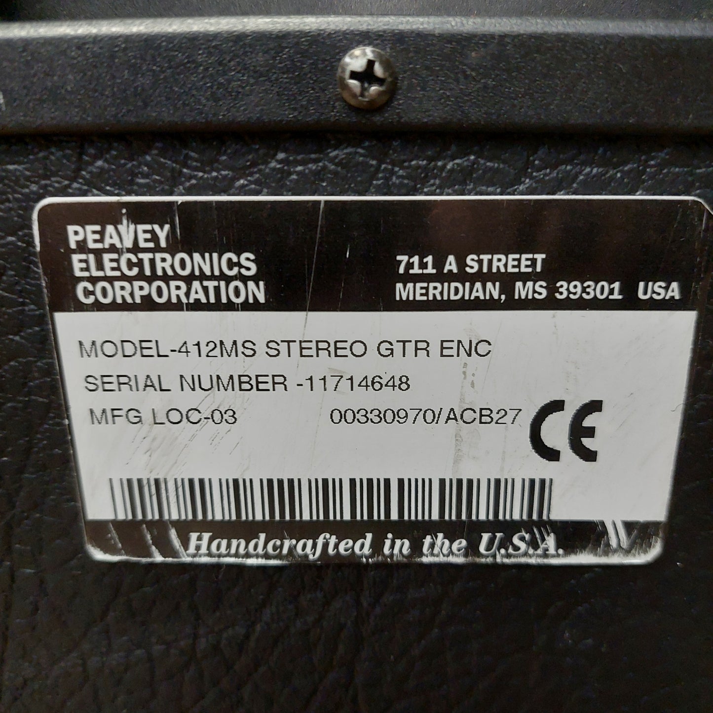 2000's Peavey 412MS 4x12" Slant Guitar Speaker Cabinet 240 Watt (USED) SN# 11714648 "Made In USA"