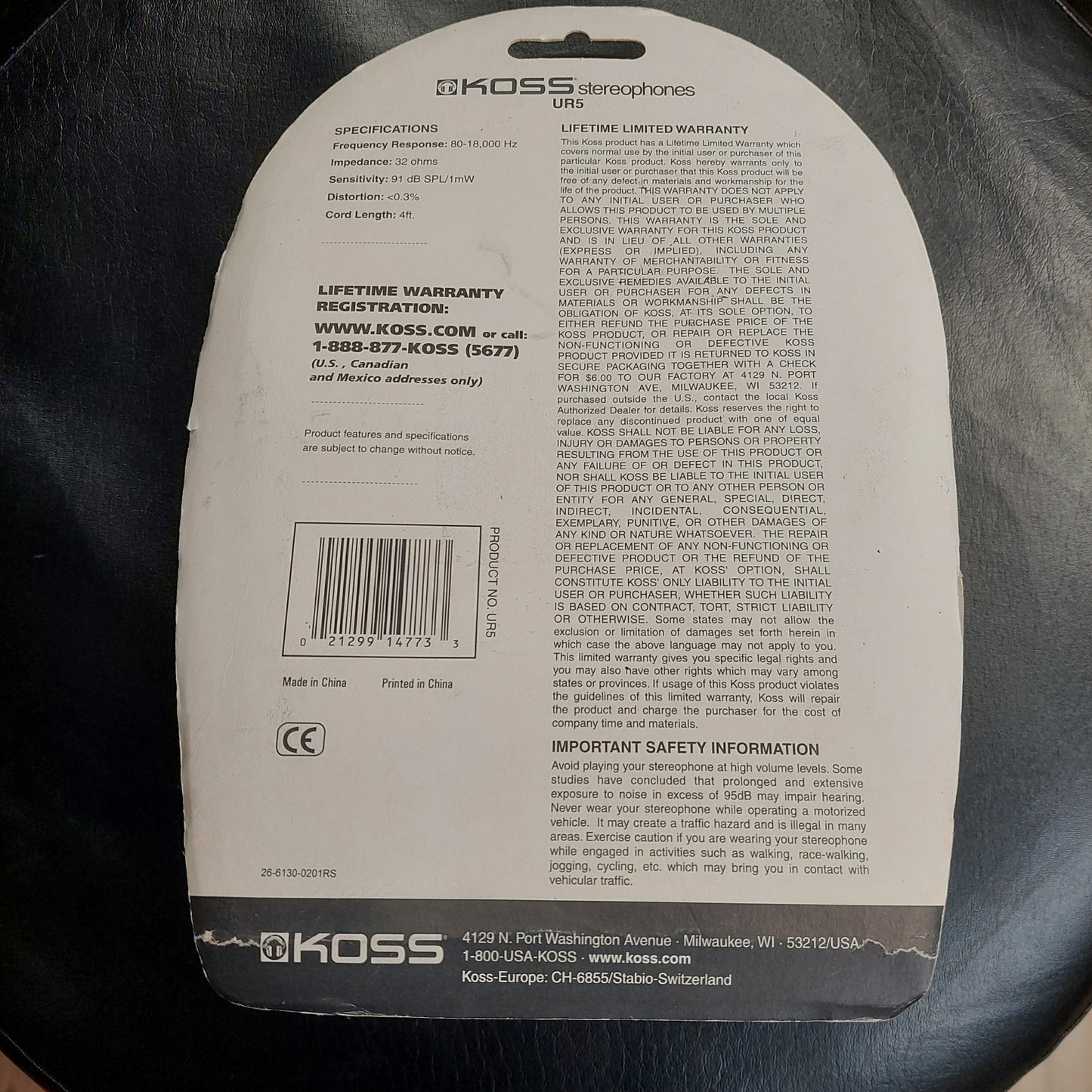 Koss UR-5 Headphones