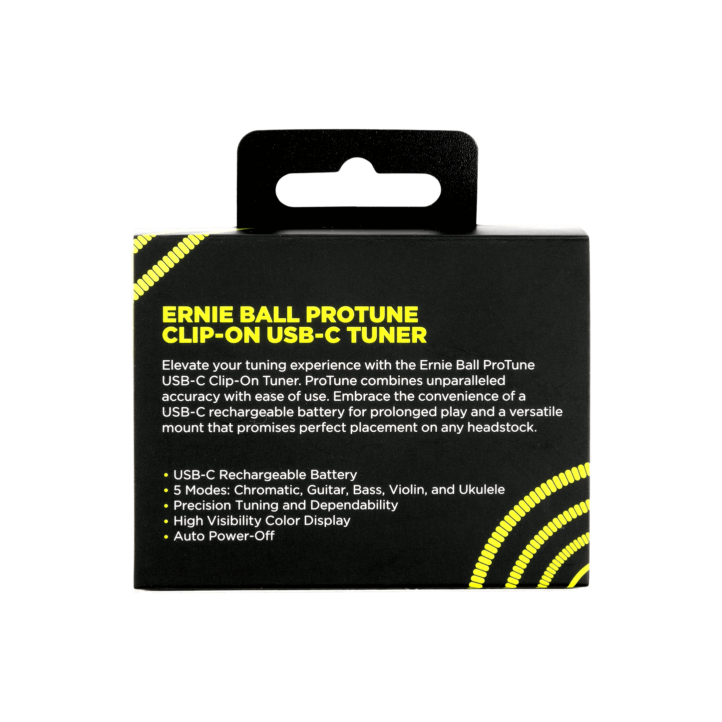 ERNIE BALL PROTUNE USB-C RECHARGEABLE CLIP-ON TUNER - P09627