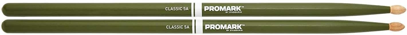 PROMARK TX5AW-GREEN Classic 5A Painted Sticks - Green