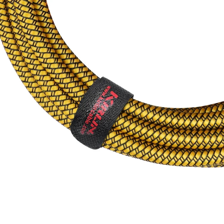 Kirlin IWCC-201PN-20FT/YEA Woven Instrument Cable Straight To Straight 20FT - Gold