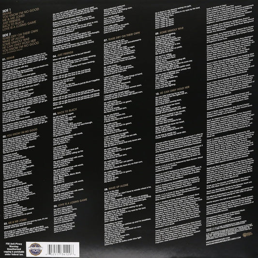 Amy Winehouse - Back to Black LP (NEW)
