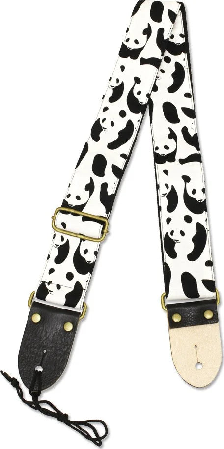Aria SPS-2000PA Panda Pattern Guitar/Bass Strap - White/Black