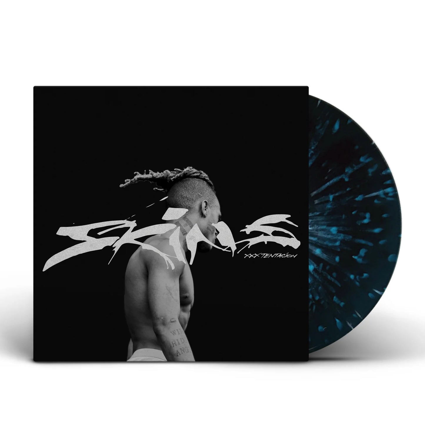 XXXTentacion – Skins (Transparent Blue and Black Splatter Vinyl)