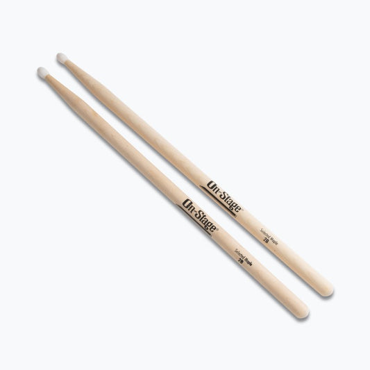On-Stage MN2B Maple Drum Sticks 2B - Nylon Tip