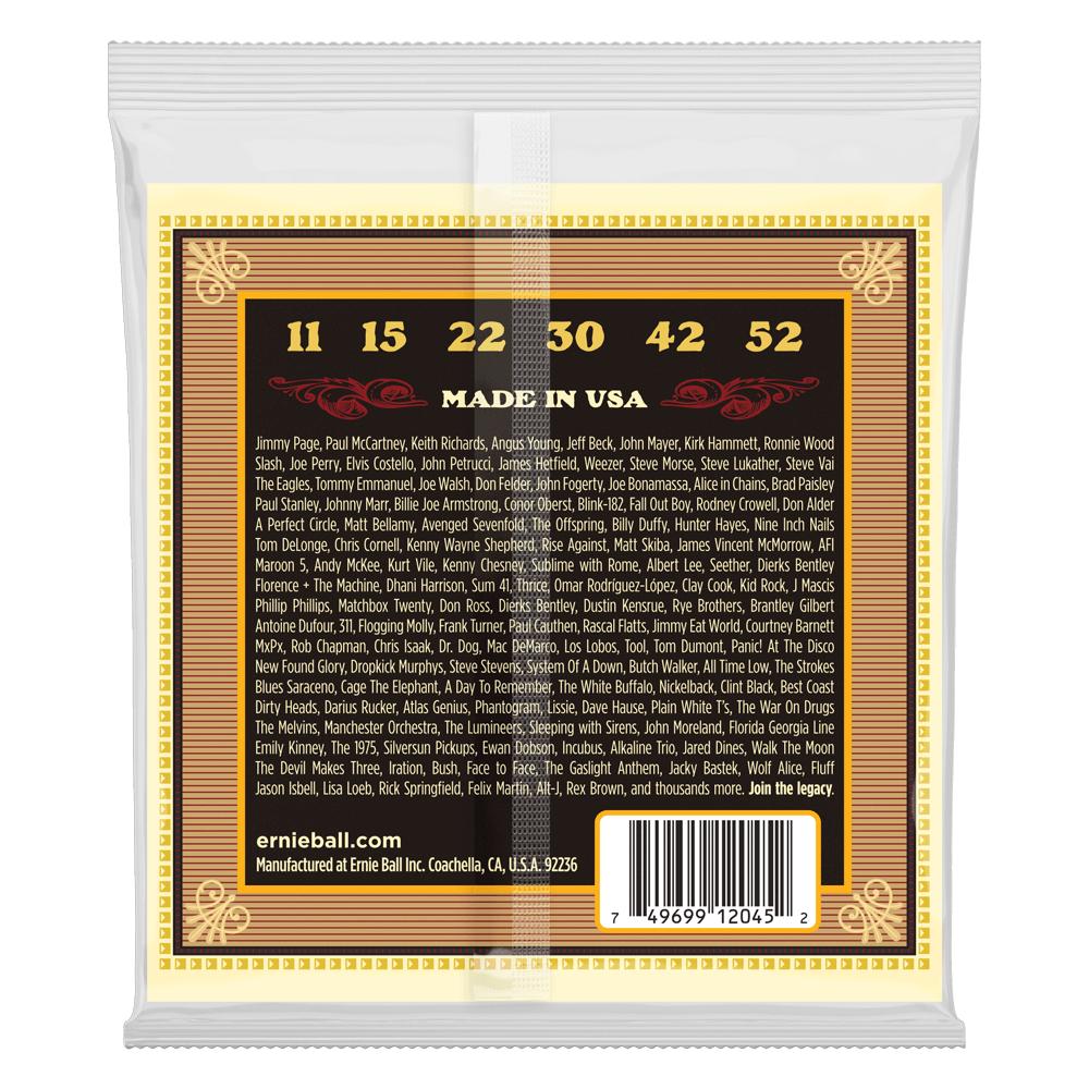 Erie Ball P02045 Soft Earthwood 80/20 Bronze Silk & Steel Acoustic Guitar Strings (11-52) Gauge
