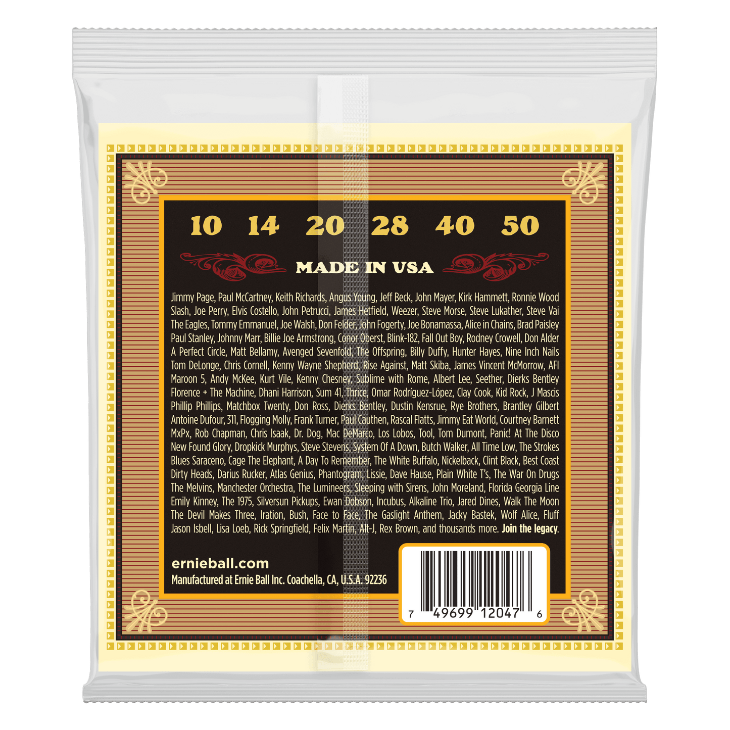 ERNIE BALL P02047 Extra Soft Earthwood 80/20 Bronze Silk & Steel Acoustic Guitar Strings 10-50 Gauge